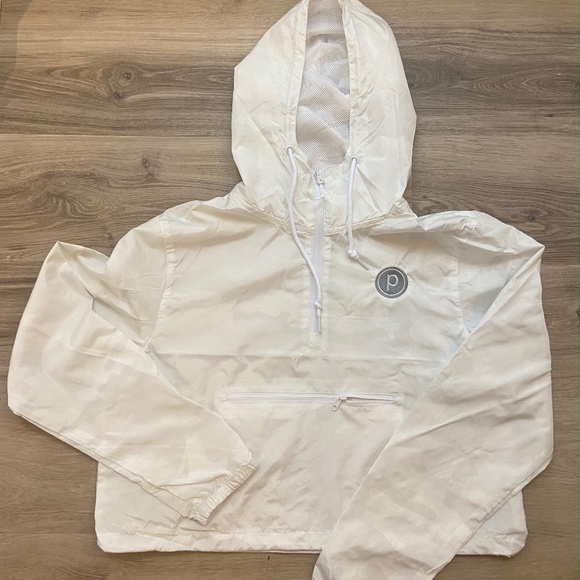 Pure Barre Tops - Pure Barre White Windbreaker